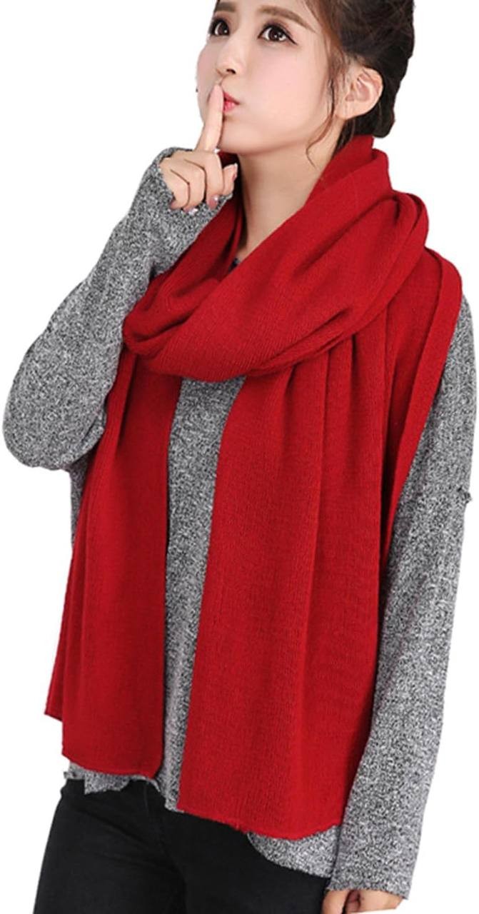 Wander Agio Women's Warm Scarves Long Shawl Winter Warm Large Scarf Pure Color