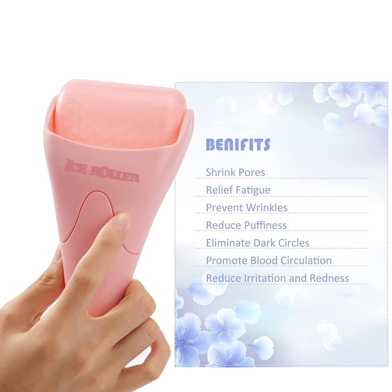 2 Pack Ice Rollers for Face, Eyes and Whole Body Relief, Face Roller Skin Care Tool for Migraine Relief and Blood Circulation (Random Package)