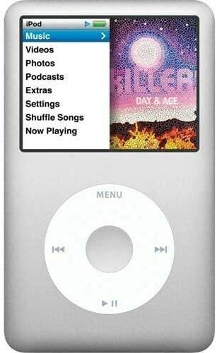 Music Player iPod Classic 7th Generation 160gb Silver Packaged in Plain White Box (Renewed)