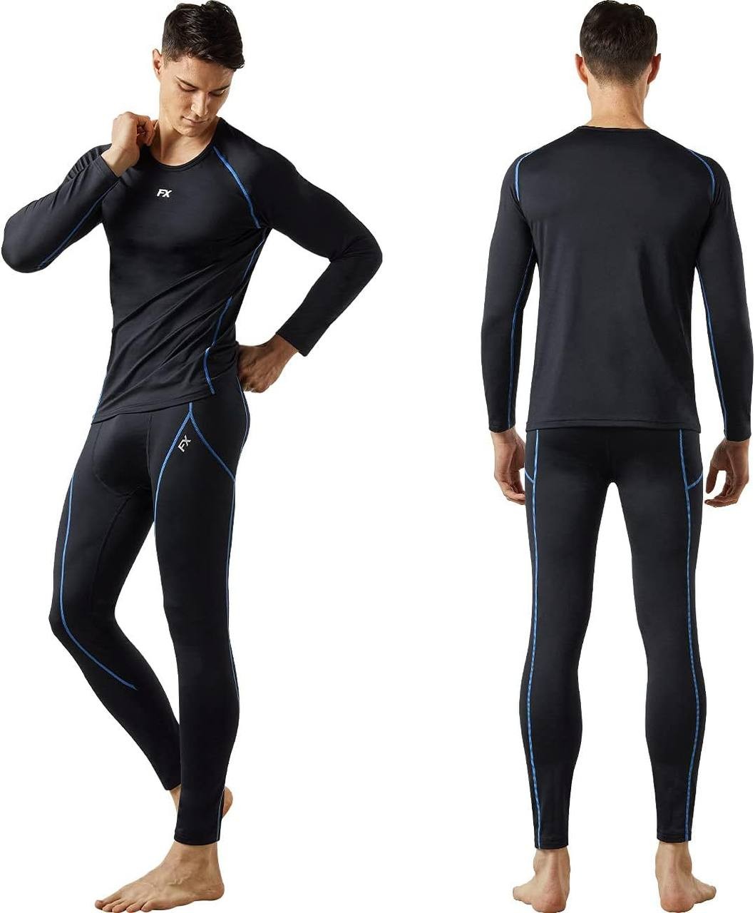 FITEXTREME MAXHEAT Mens Thermal Underwear Long Johns Set with Fleece Lined