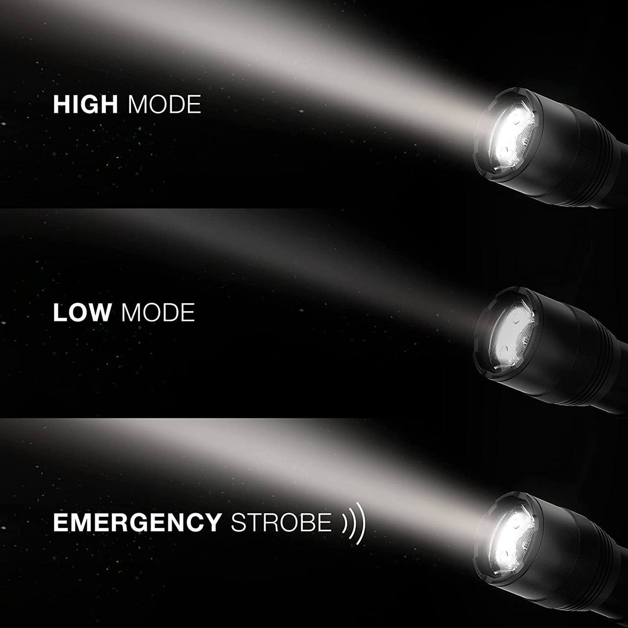 Energizer TAC R 1000 LED Tactical Flashlight, Bright Rechargeable Flashlight for Emergencies and Camping Gear, Water Resistant Flashlight, USB Included, Pack of 1, Black