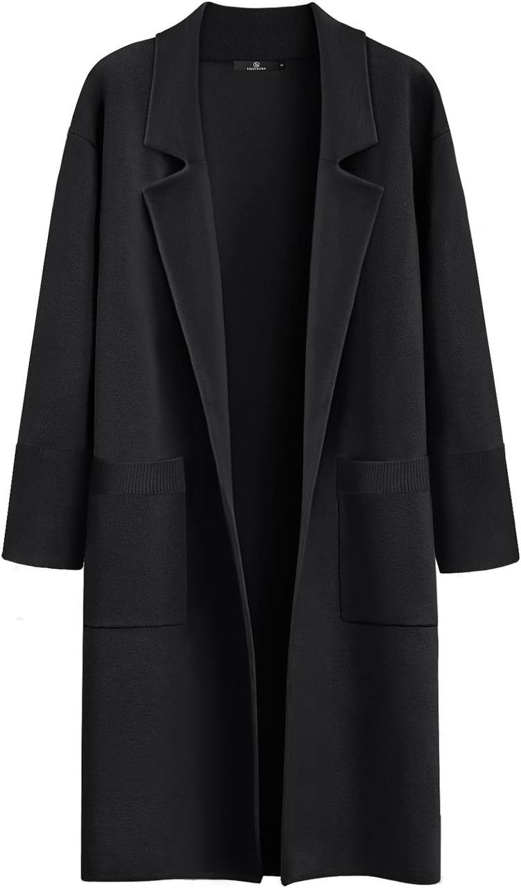 LILLUSORY Women's Long Dressy Cardigan Sweaters Fall Trendy Oversized Coatigan 2023 Knit Jacket Winter Coats