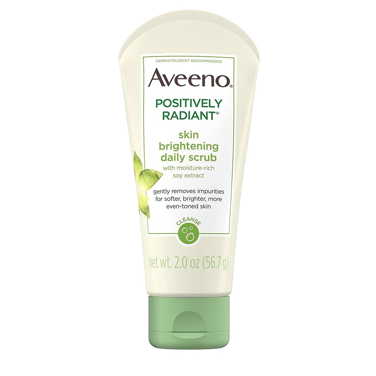 Aveeno Positively Radiant Skin Brightening Exfoliating Daily Facial Scrub ，2.0 oz
